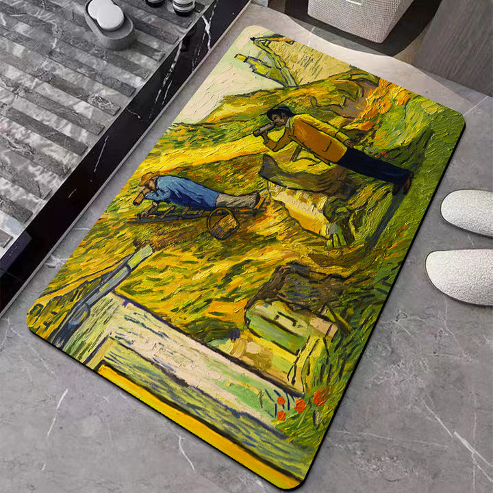 Artistic Oil Painting Bath Mat