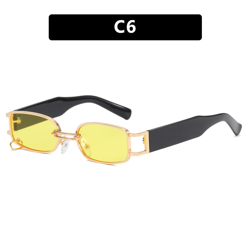 Women's fashionable sunglasses with innovative rectangular design and elegant metal accents Kalsten