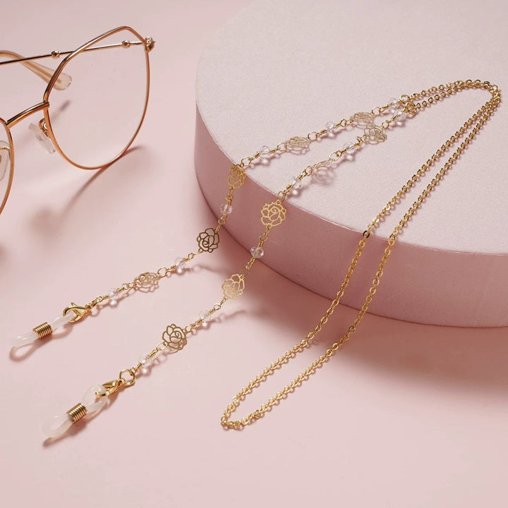Fashionable glasses holder chain with floral design Kalsten