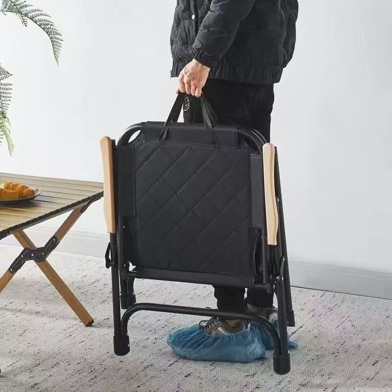 Ergonomic Folding Chair with Wooden Armrests Kalsten