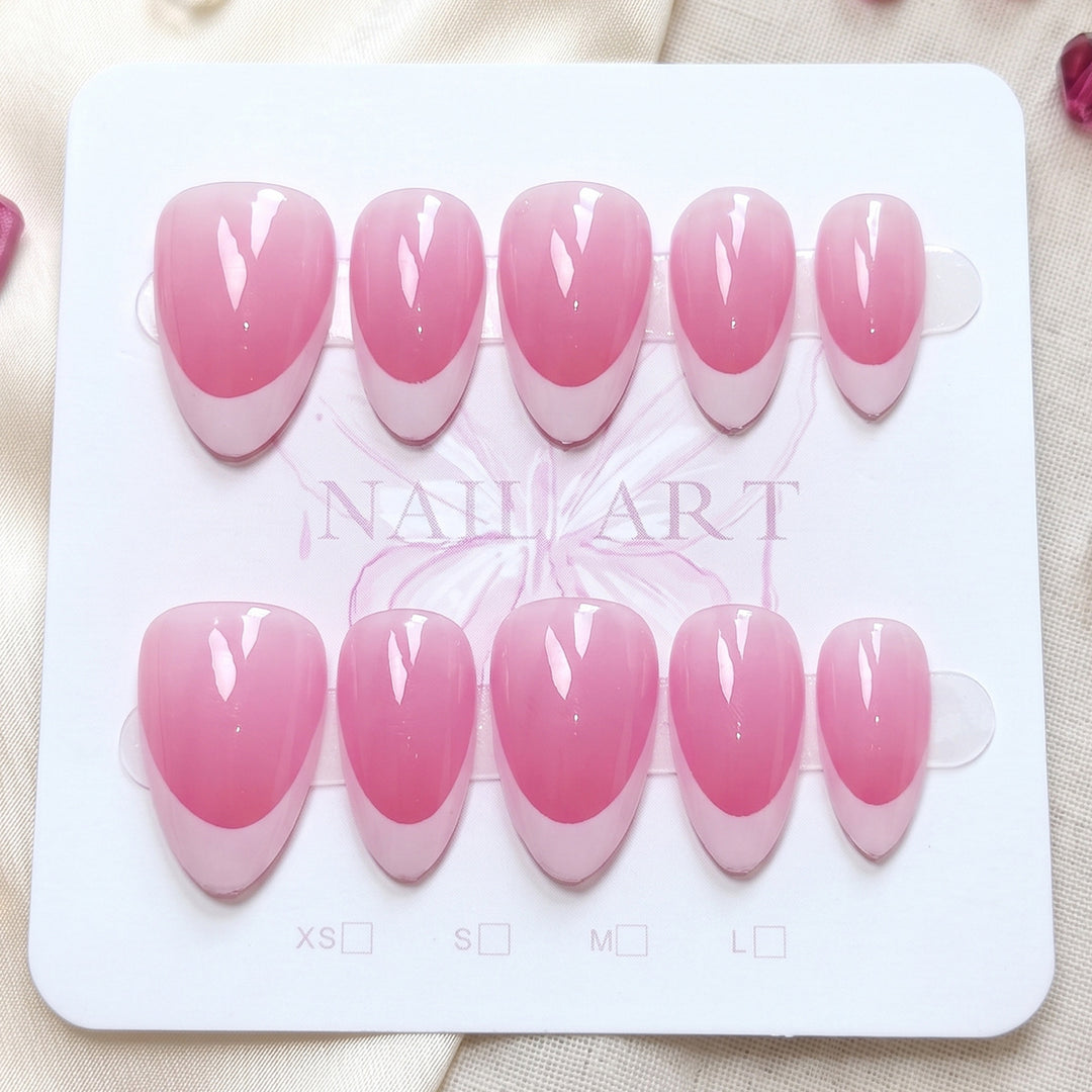 Premium French Tip Press-On Nail Set