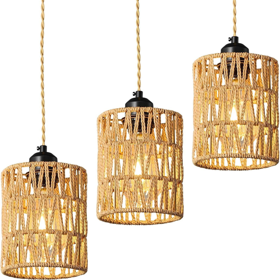 Woven Pendant Light Fixture