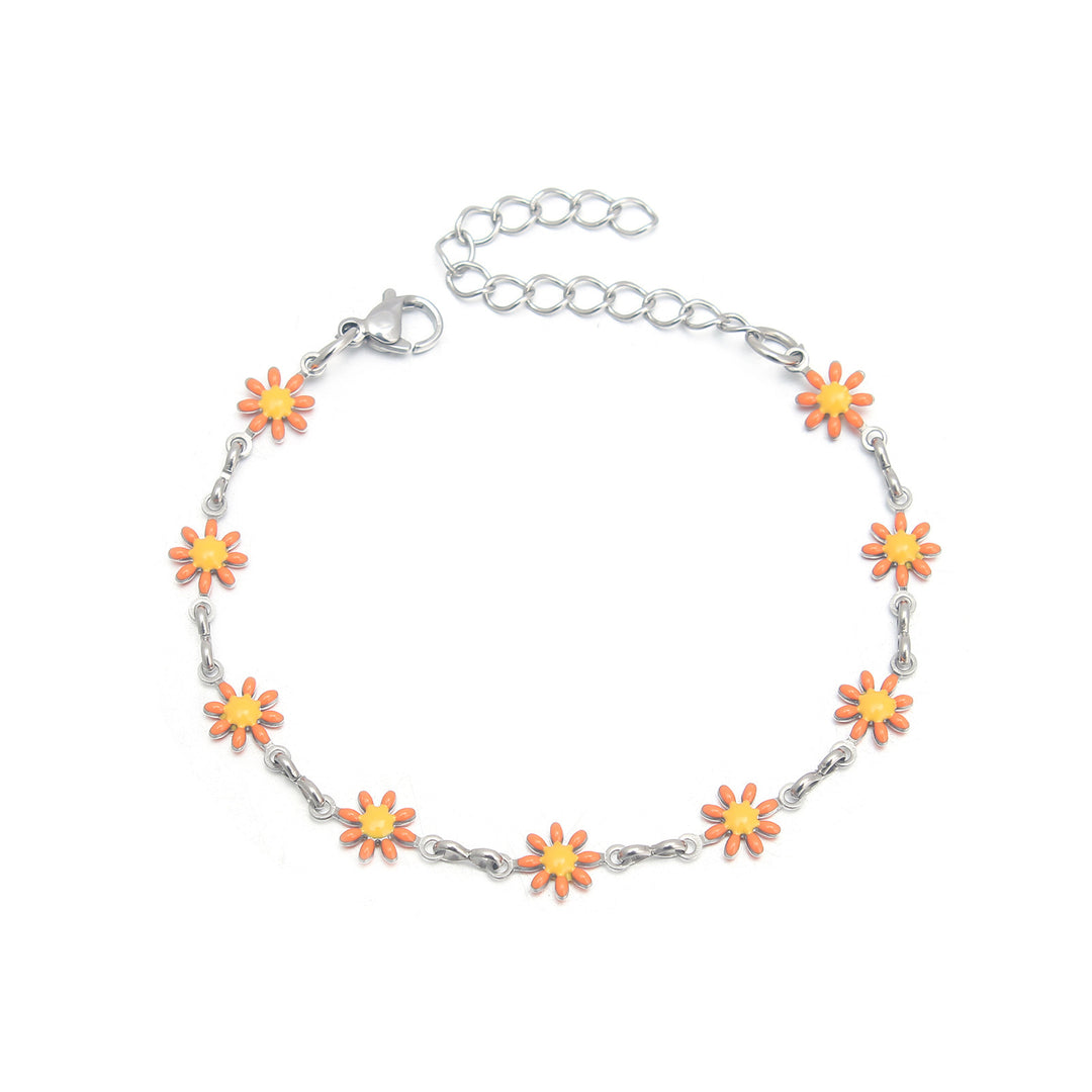 Floral Charm Chain Anklet Kalsten