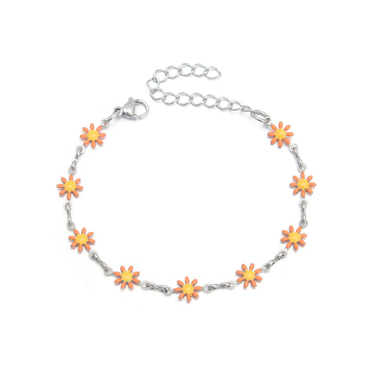 Floral Charm Chain Anklet Kalsten