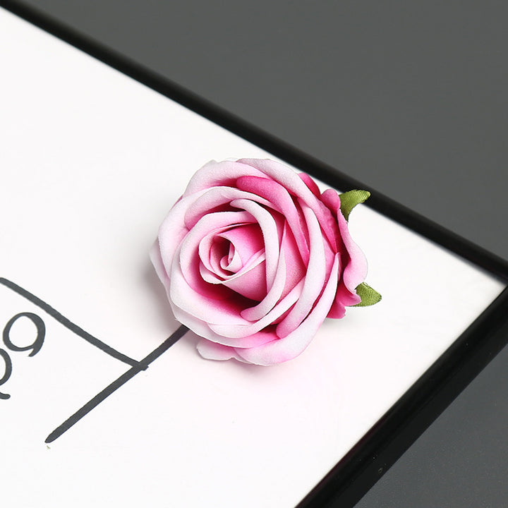Elegant Silk Rose Pin for Decorative Use