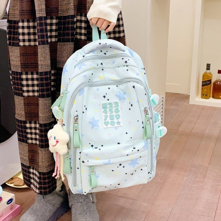 Playful backpack with star motifs and practical functions Kalsten
