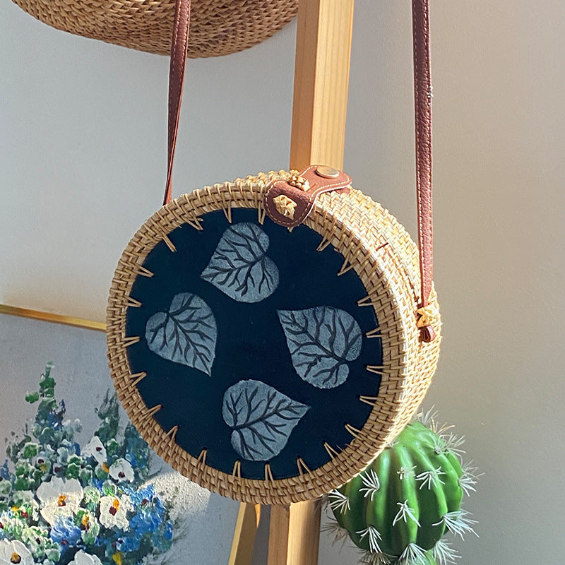 Ladies Round Basket Bag Kalsten