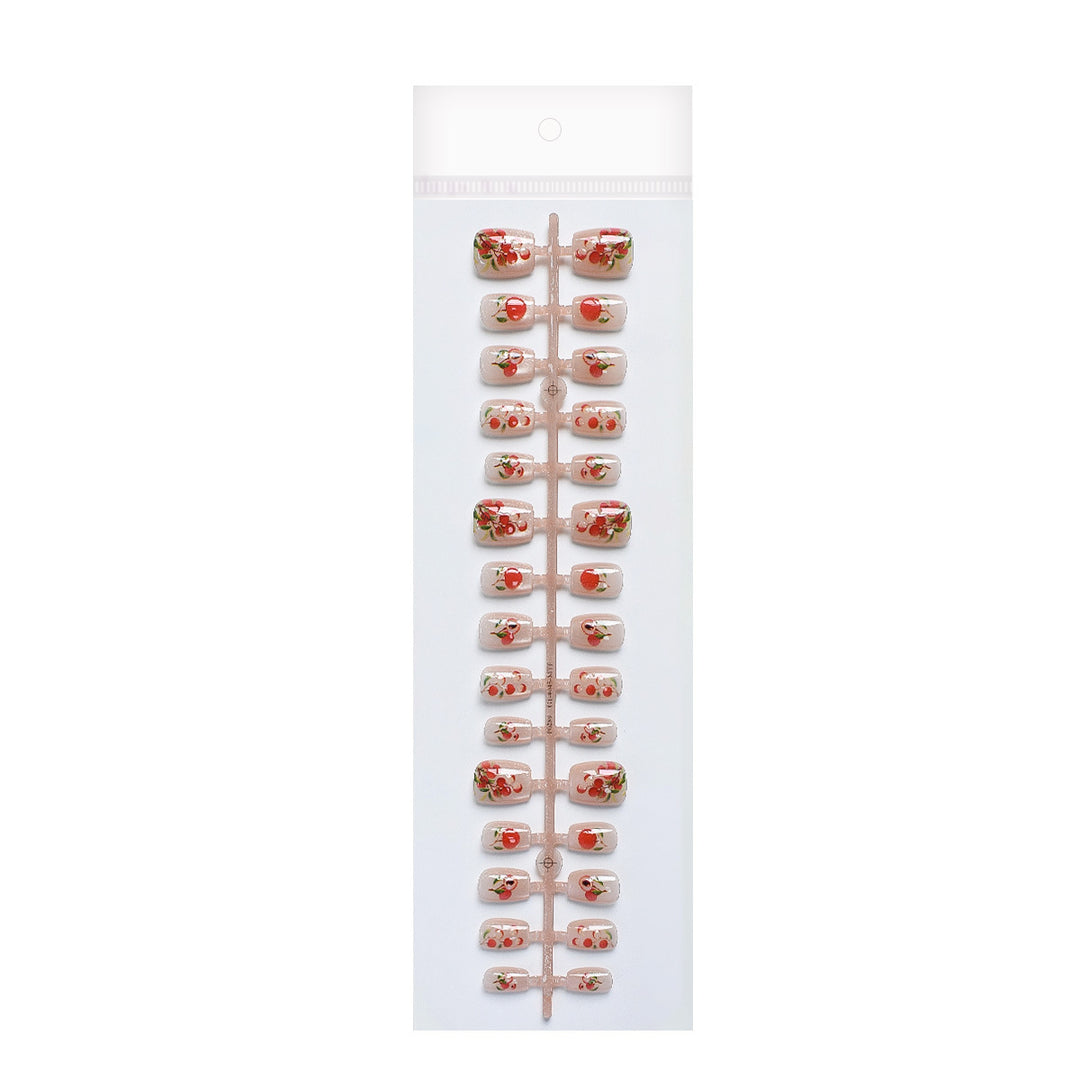 Strawberry Decorated Press-On Nails Kalsten