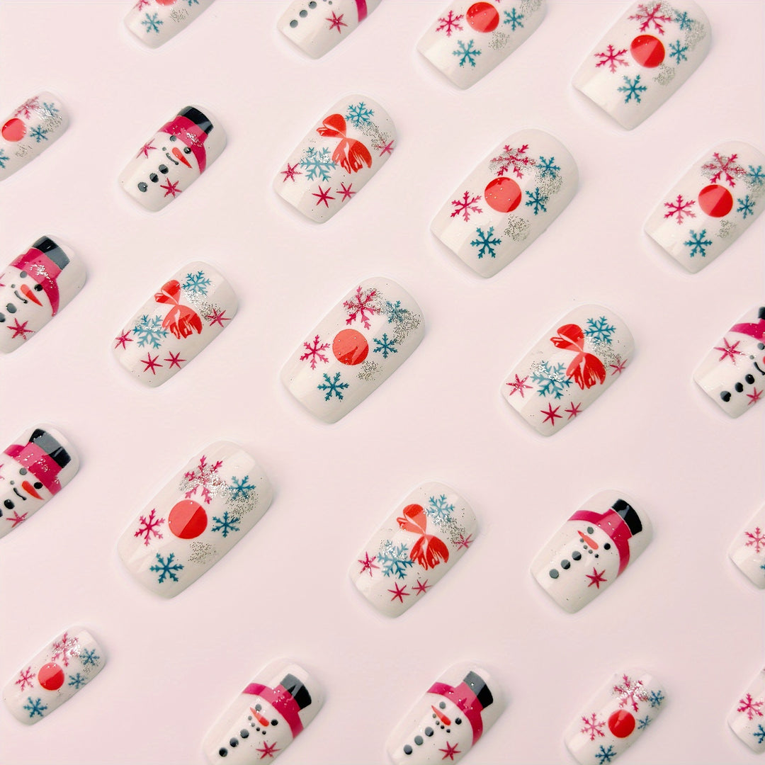 Festive Snowman-Themed Nail Art Kalsten