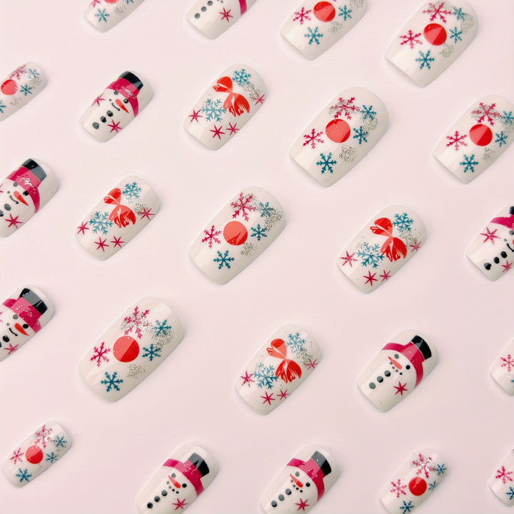 Festive Snowman-Themed Nail Art Kalsten