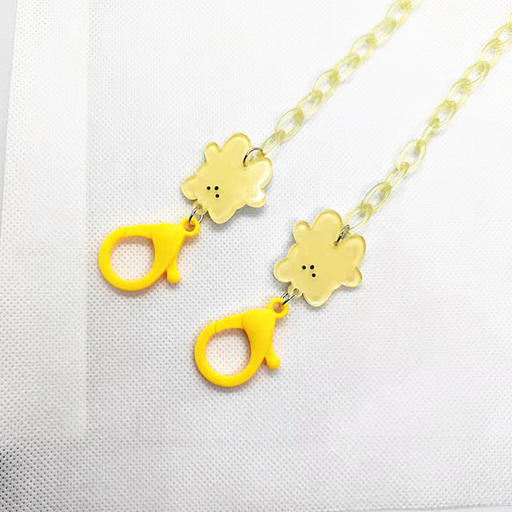 Playful glasses holder chain with floral motif Kalsten