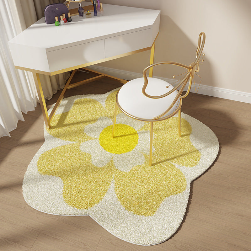Playful Flower-Shaped Area Rug