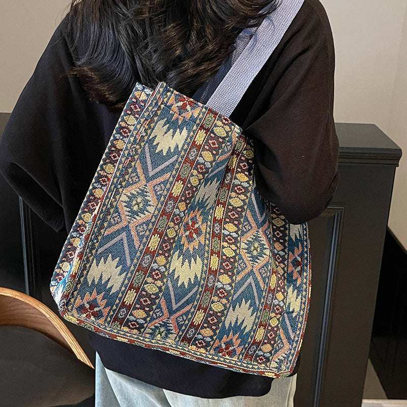 Ethnic Patterned Tote Bag