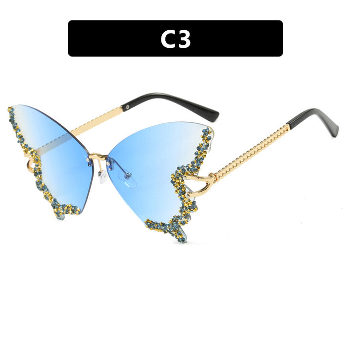 Women's large cat-eye sunglasses with sparkling rhinestone embellishment and elegant frame Kalsten