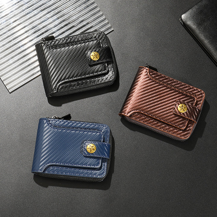 Compact Carbon Fiber Zip Wallet Kalsten