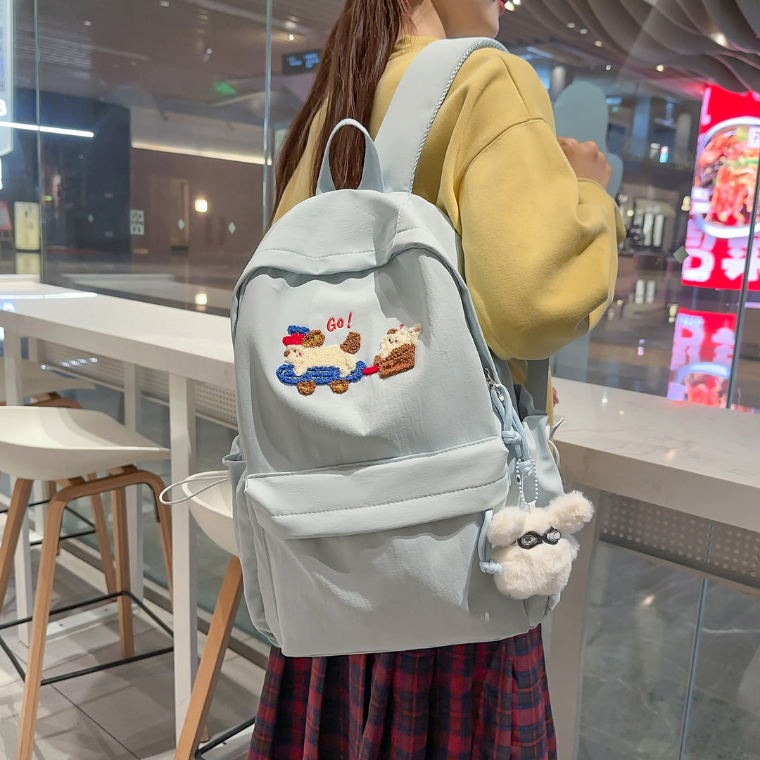 Cute Embroidered Animal-Themed Backpack Kalsten