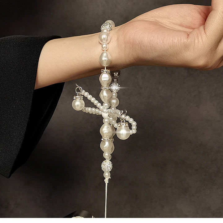 Elegant Pearl Beaded Charm Keychain Kalsten