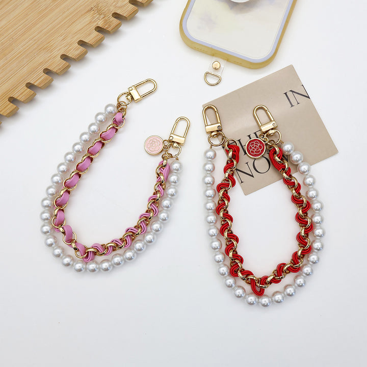 Chic Pearl-Chain Eyewear Holder Kalsten