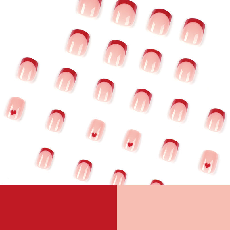 Artistic Heart Design Press-On Nail Set Kalsten