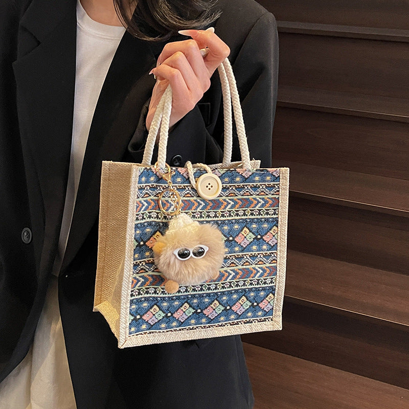 Bohemian-Inspired Texture Tote Bag