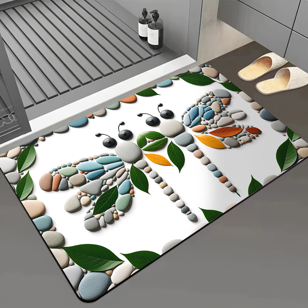 Dragonfly-Themed Bath Mat Kalsten
