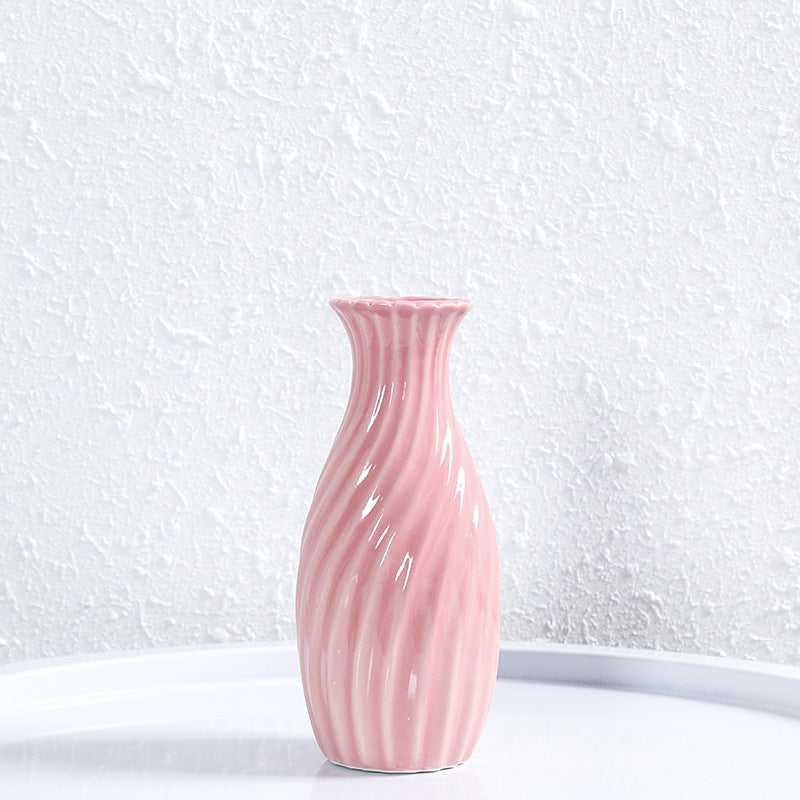 Decorative Spiral Ceramic Flower Vase Kalsten