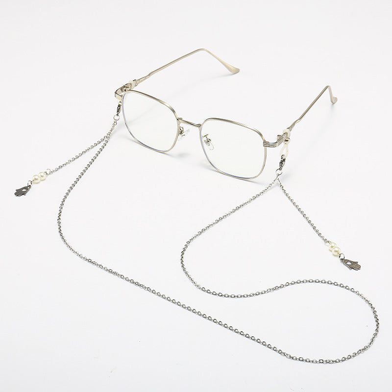 Chic Square Frame Glasses with Decorative Chain Kalsten