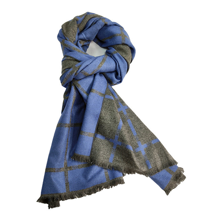 Women's Elegant and Warm Scarf with Modern Check Pattern Kalsten