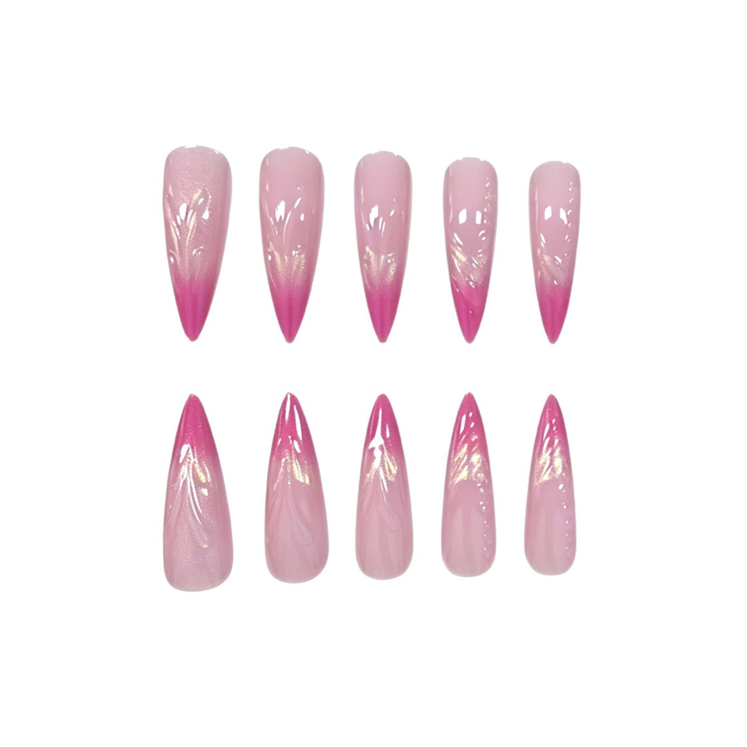 Artistic Accented Stiletto Nail Enhancements Kalsten
