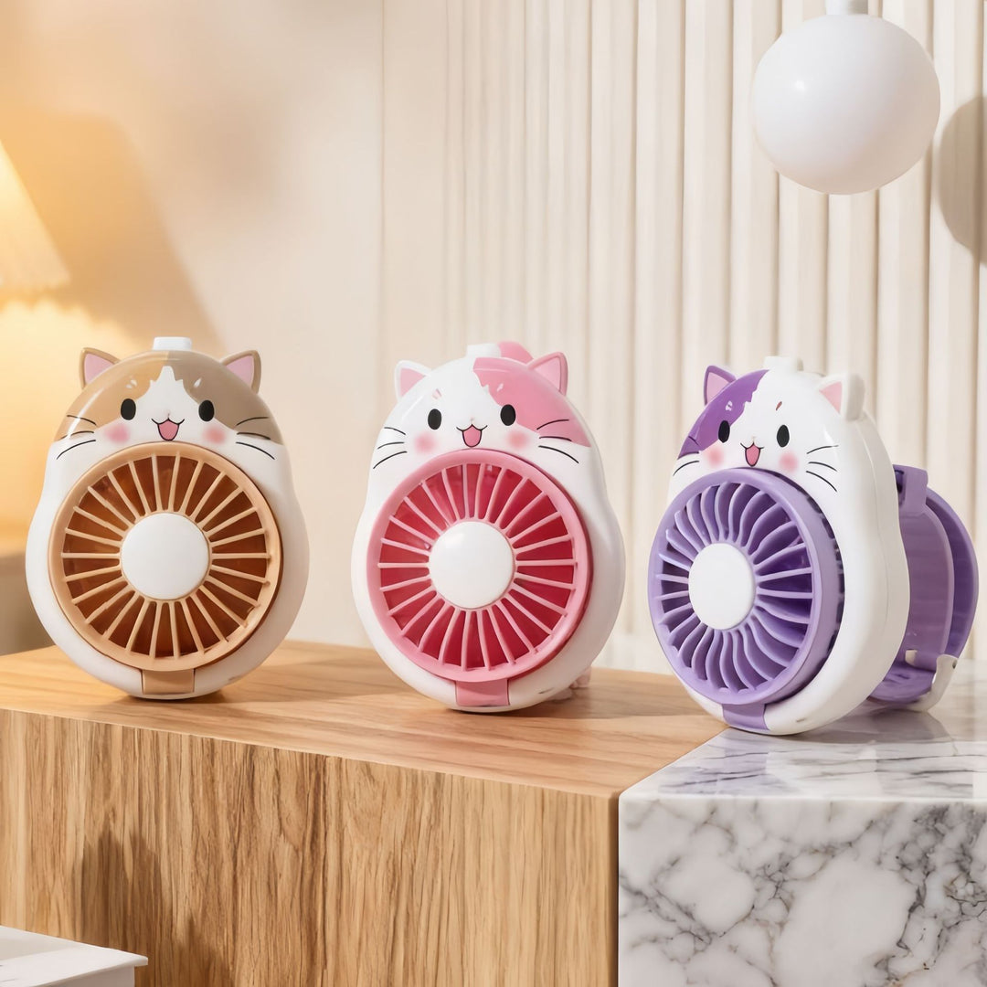 Women's portable hand fan with cute dog design Kalsten