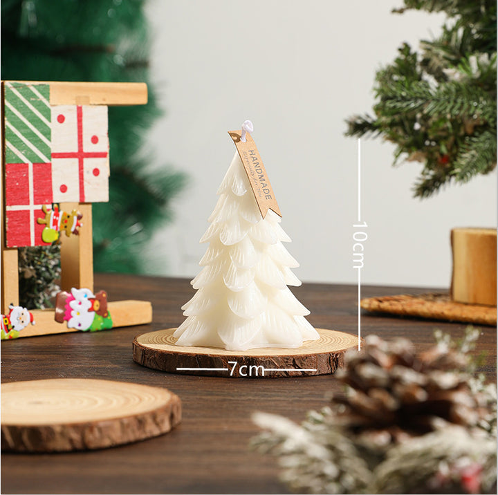 Mini Layered Petal Pine Sculptural Tabletop Candle
