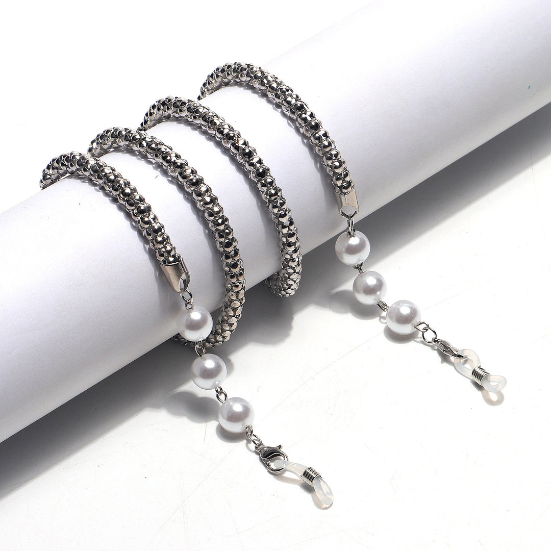 Chic Pearl-Accented Eyewear Chain Kalsten