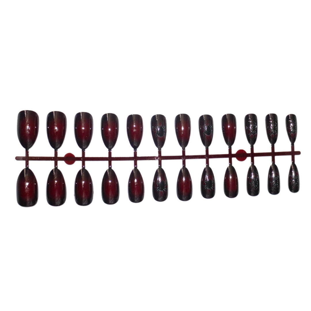 Spider-Themed Gothic Nail Art Design