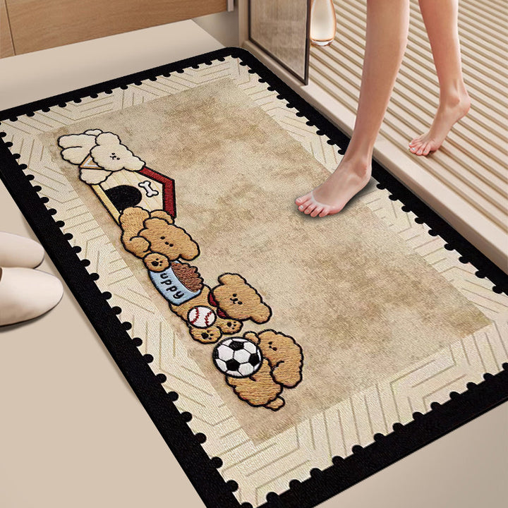 Fun Cat-Themed Bath Mat Kalsten