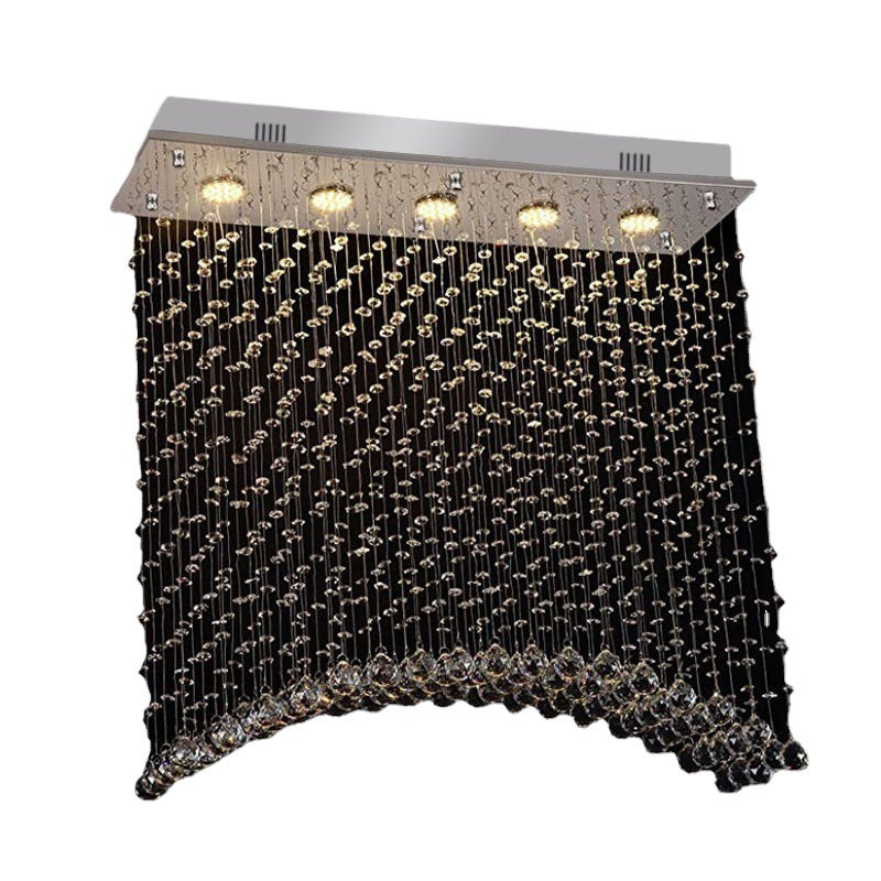 Contemporary Crystal Raindrop Chandelier