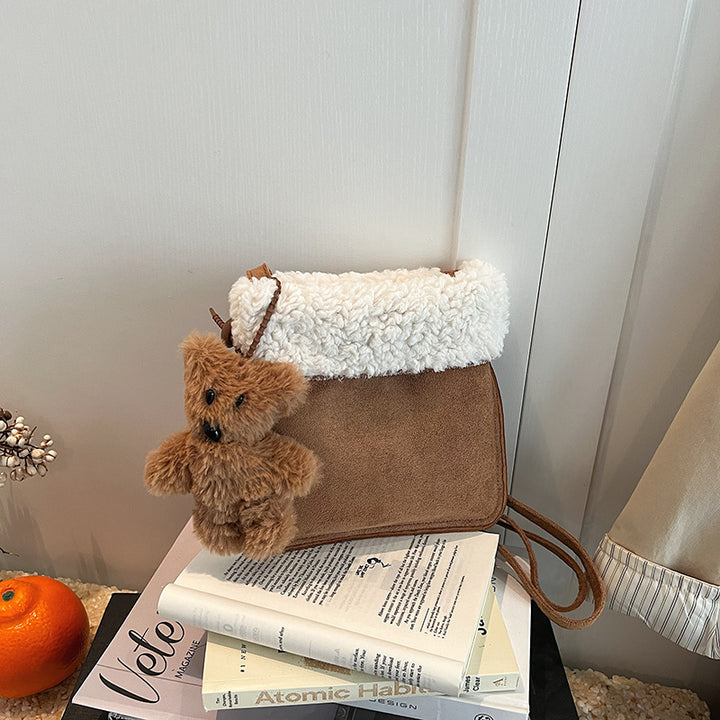 Chic Faux Fur Trim Crossbody Bag Kalsten