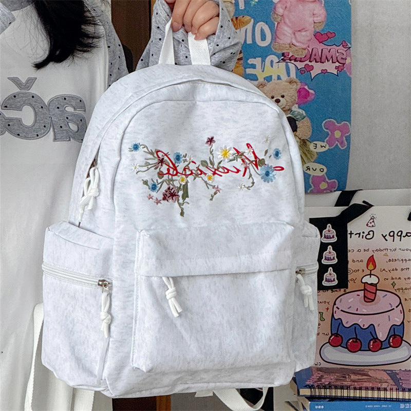 Stylish Embroidered Multi-Pocket Backpack Kalsten