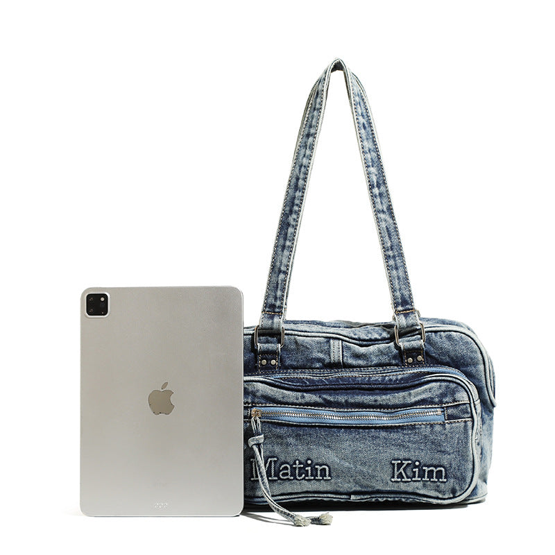 Denim Handheld Tote Bag