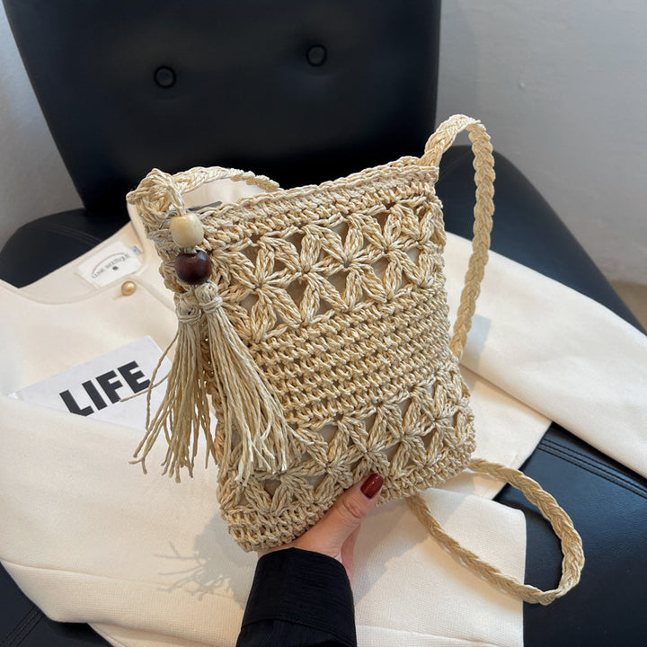 Hand-knotted macrame bag with special wave pattern Kalsten