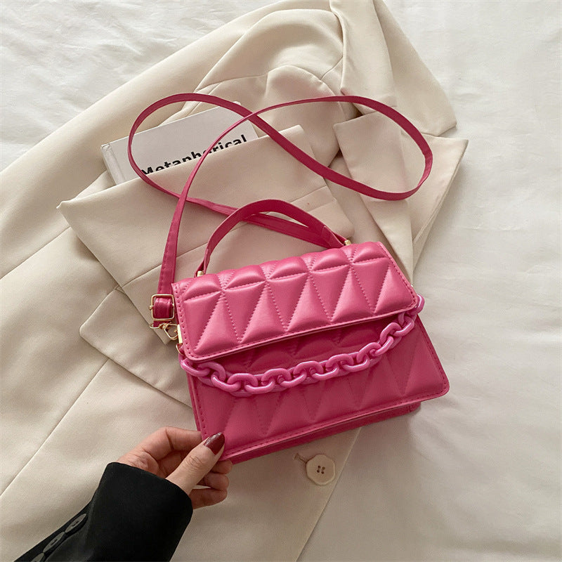 Quilted Mini Satchel Handbag Kalsten