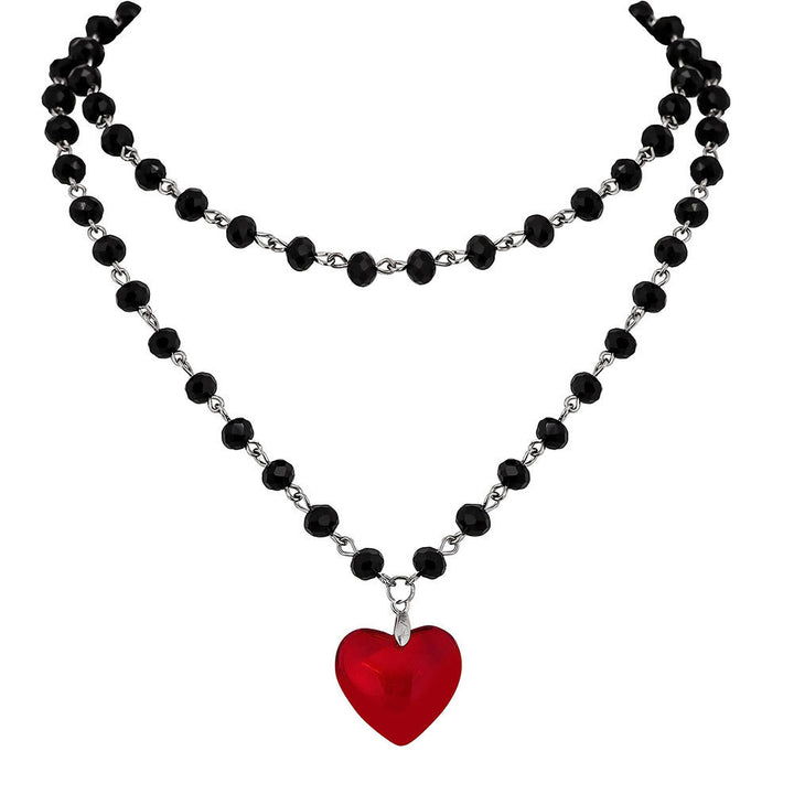 Double Strand Heart Pendant Necklace Kalsten