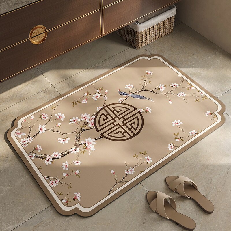 Playful Bear-Themed Plush Bath Mat