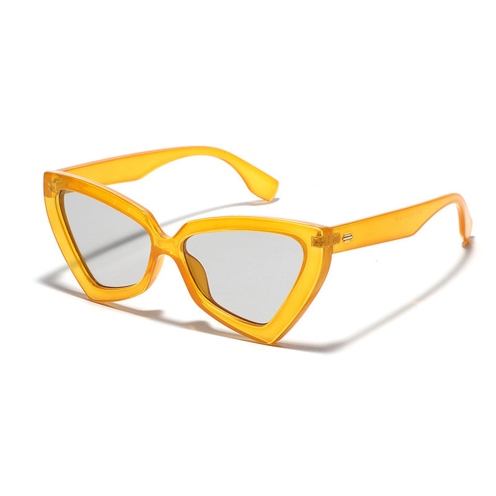Women's Cat-Eye Sunglasses with Mirrored Lenses and Sturdy Frame Kalsten