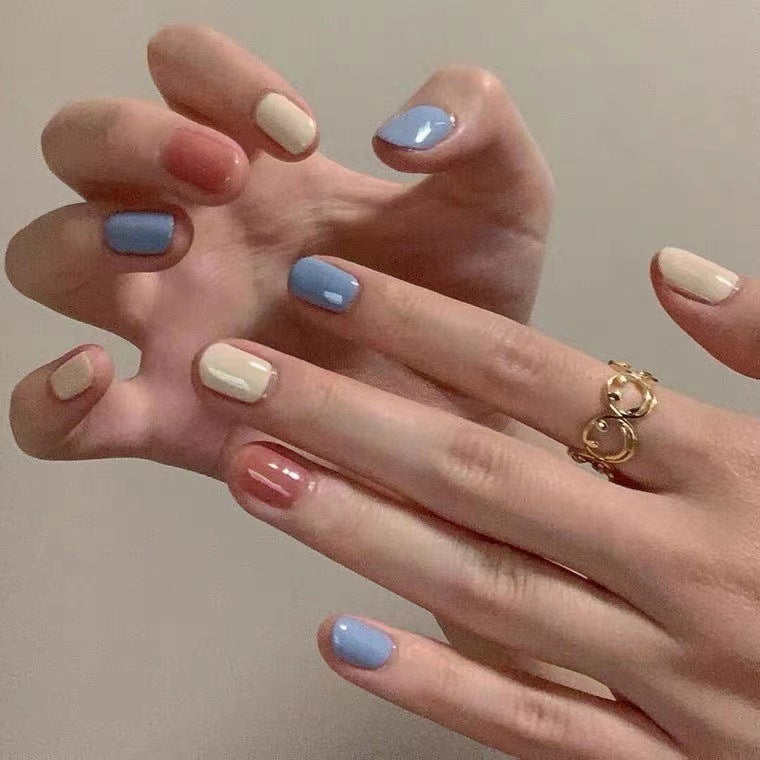 Artistic Multi-Color Press-On Nail Set
