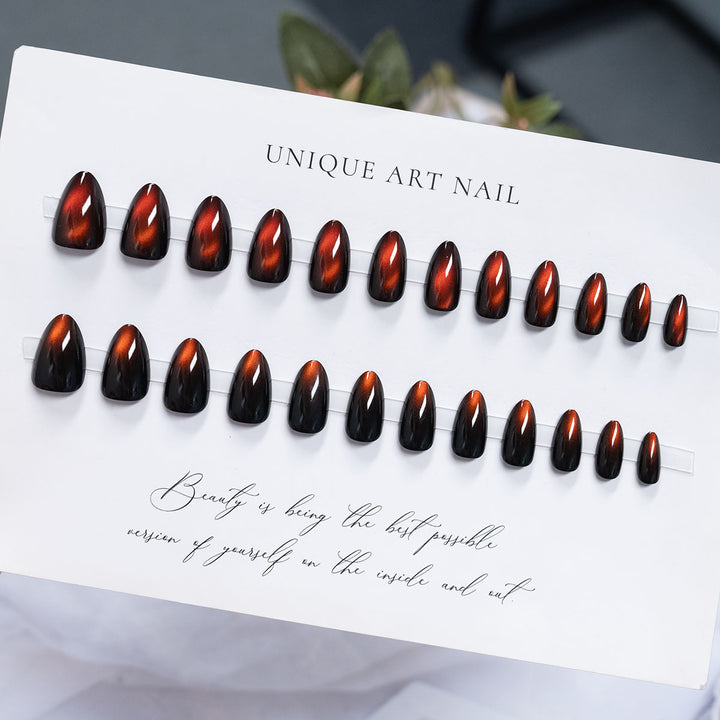 Glossy Long-Lasting Press-On Nail Set