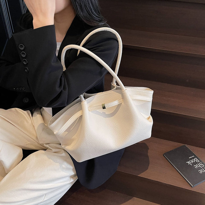 Classic Grained Leather Tote Bag