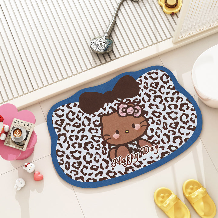 Cute Cartoon-Themed Plush Bath Mat