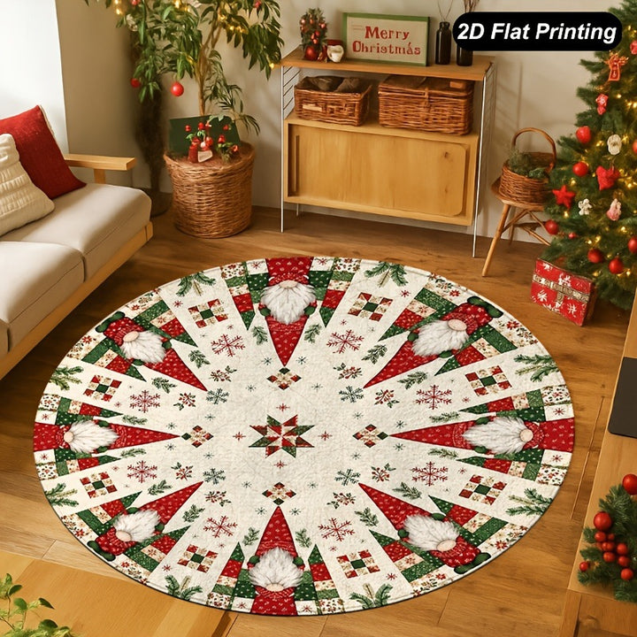 Holiday-Themed Round Area Rug