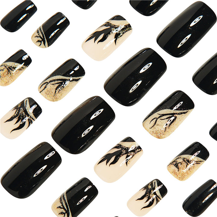 Glamorous Artistic Press-On Nails with Elegant Design Kalsten