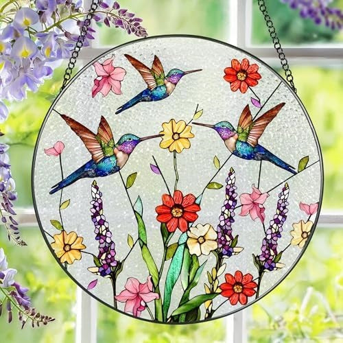 Stained Glass Dog Art Wall Hanging Kalsten